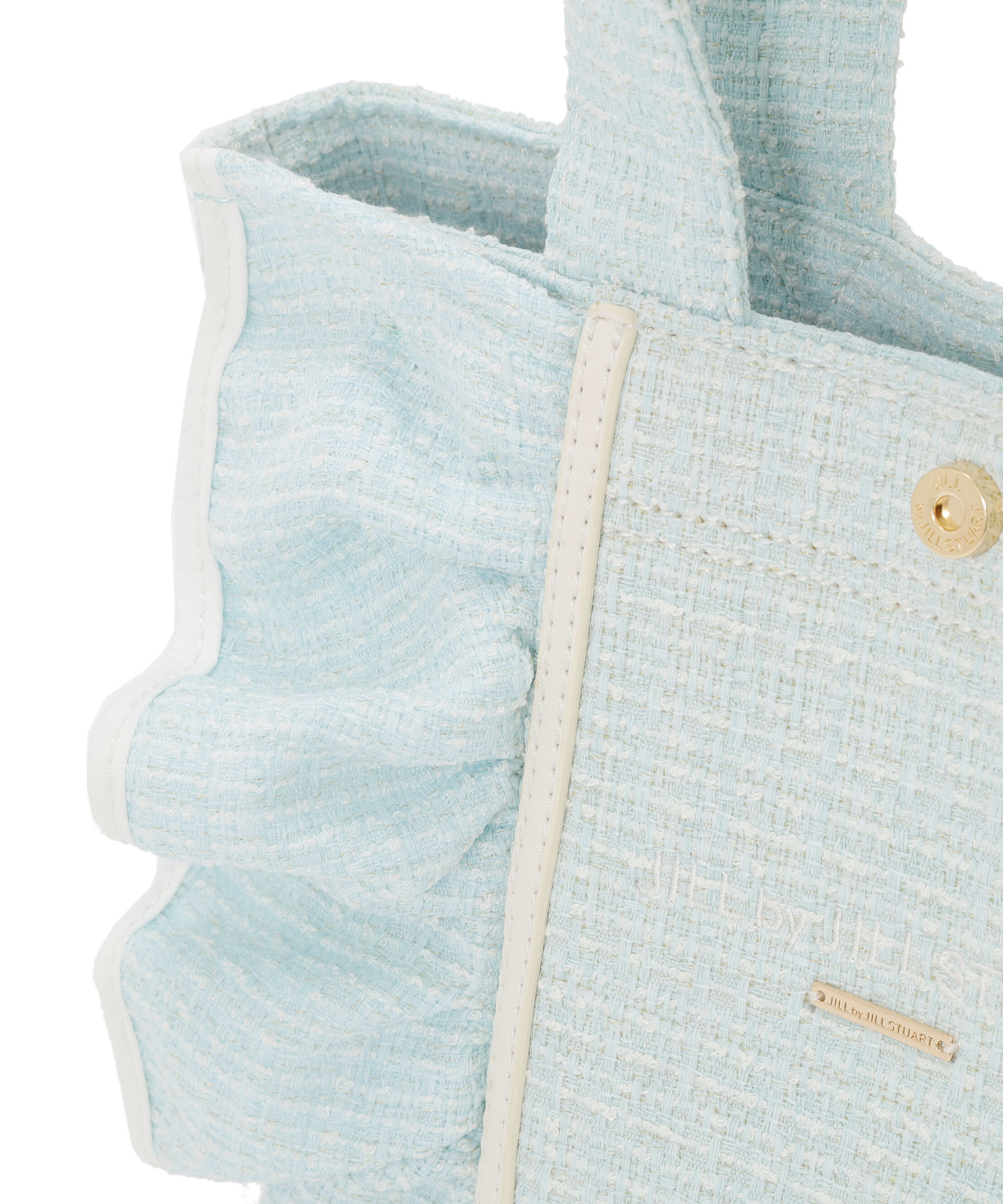  「パステルツイードフレームフリルトートバッグ」|その他|