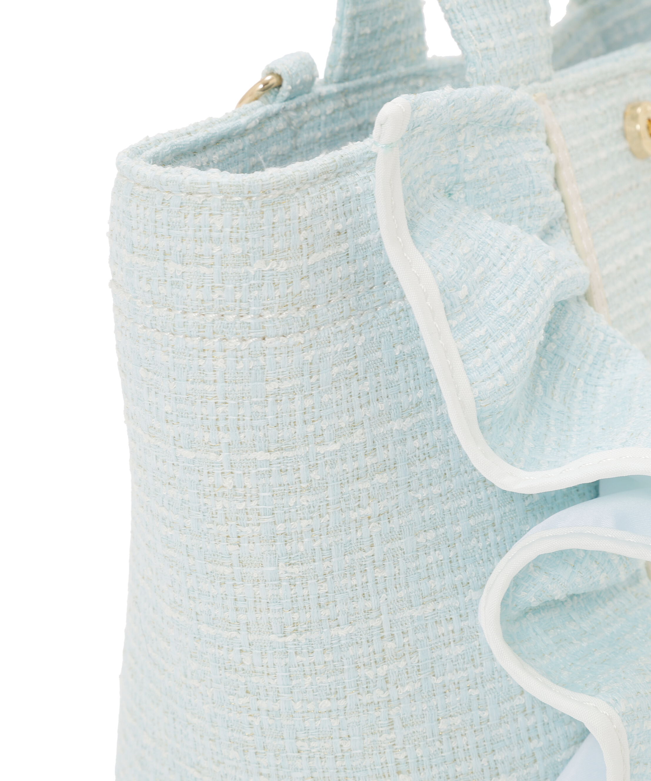  「パステルツイードフレームフリルトートバッグ」|その他|