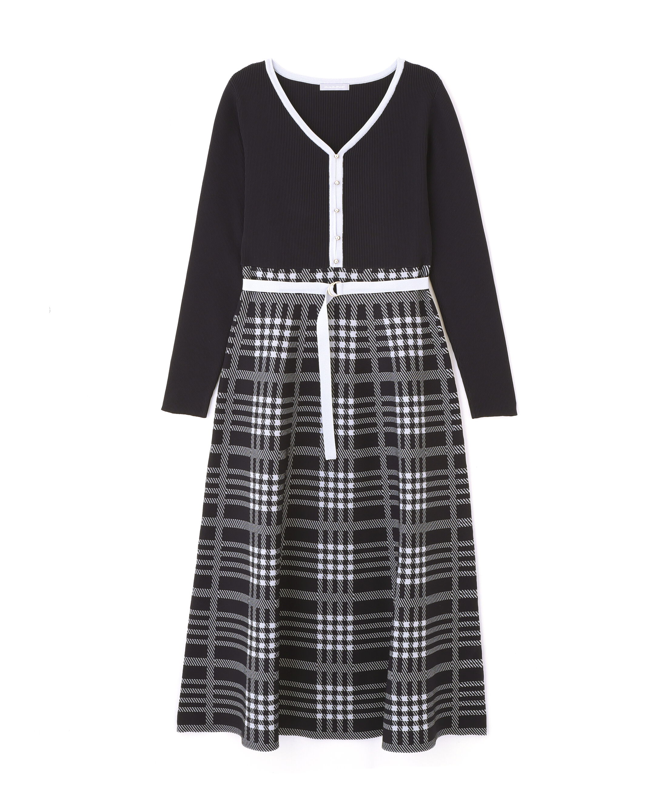  「チェックニットワンピース」|ワンピース|