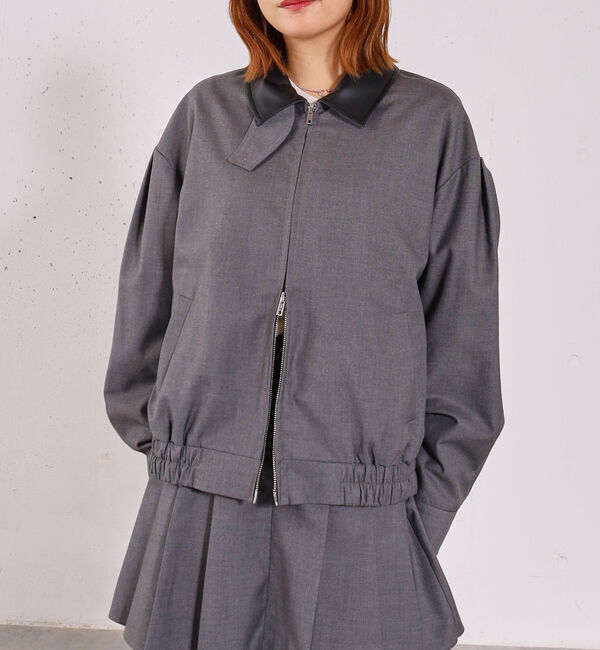 archives「２ｗａｙレザーカラーブルゾン」|テーラードジャケット|