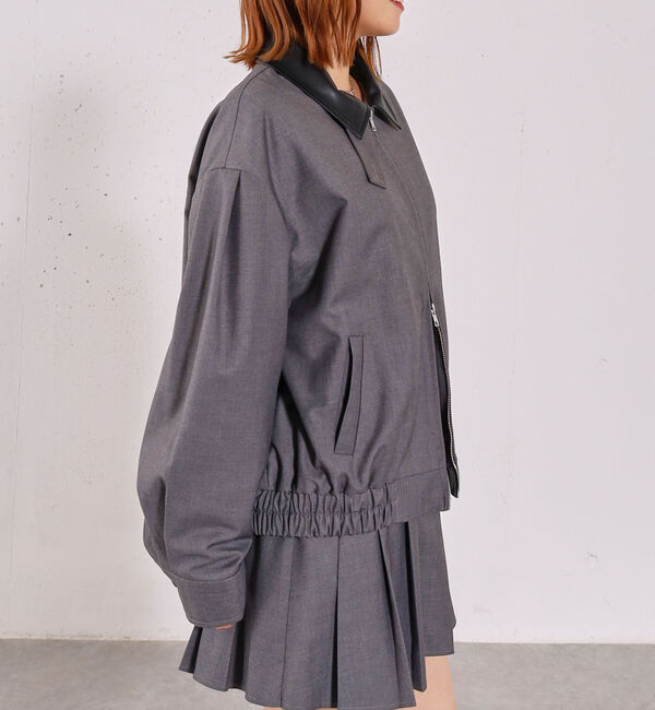 archives「２ｗａｙレザーカラーブルゾン」|テーラードジャケット|