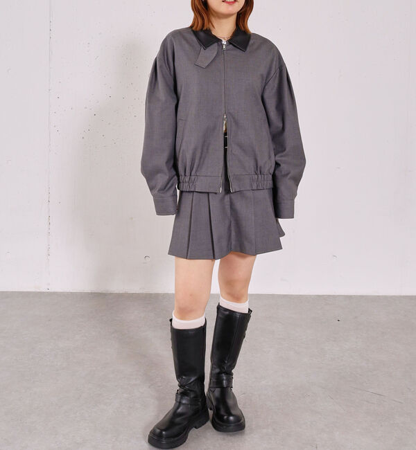 archives「２ｗａｙレザーカラーブルゾン」|テーラードジャケット|