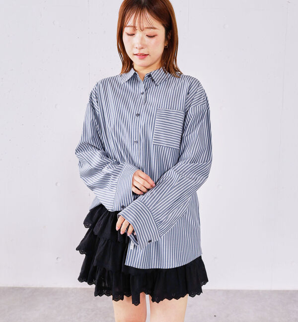 archives「ストライプミドルシャツ」|シャツ・ブラウス|