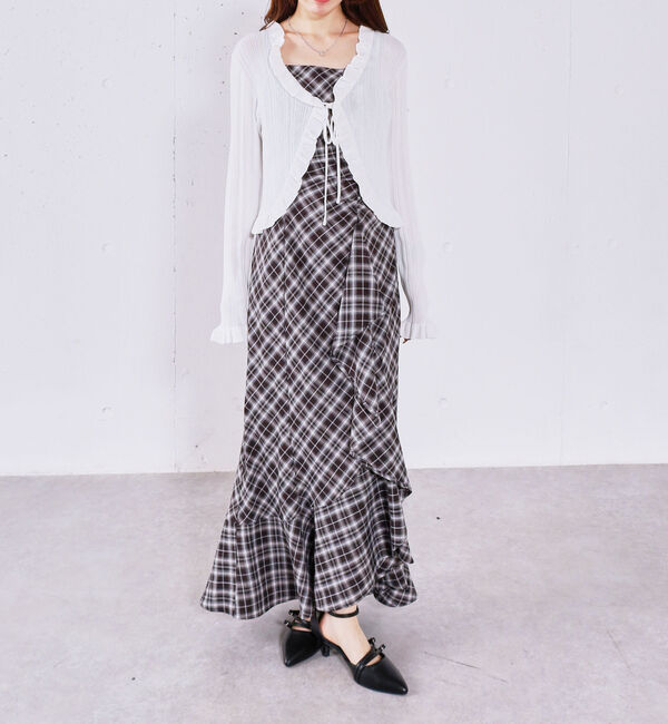 archives「ラッフルチェックキャミワンピース」|ワンピース|