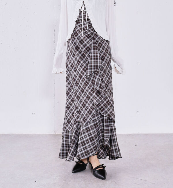 archives「ラッフルチェックキャミワンピース」|ワンピース|