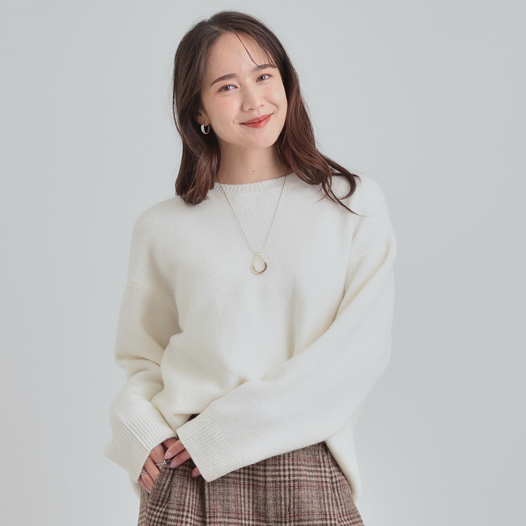 SHOO･LA･RUE「【洗濯機可】選べる８色で色違いも欲しくなる ふんわりゆるニット」|ニット・セーター|