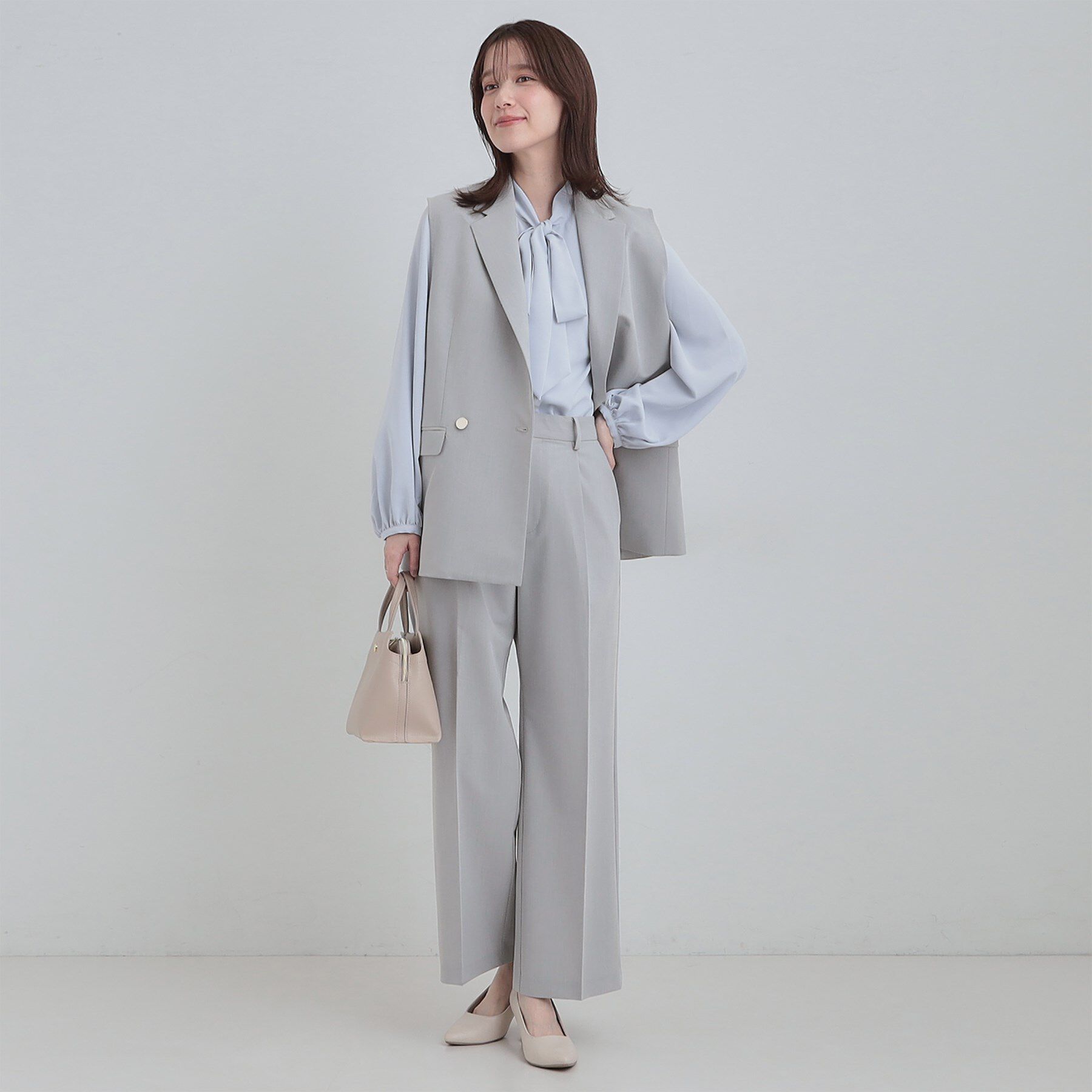 SHOO･LA･RUE「【セットアップ可/S-LL】サラっと軽やか ワイドストレートパンツ」|その他|