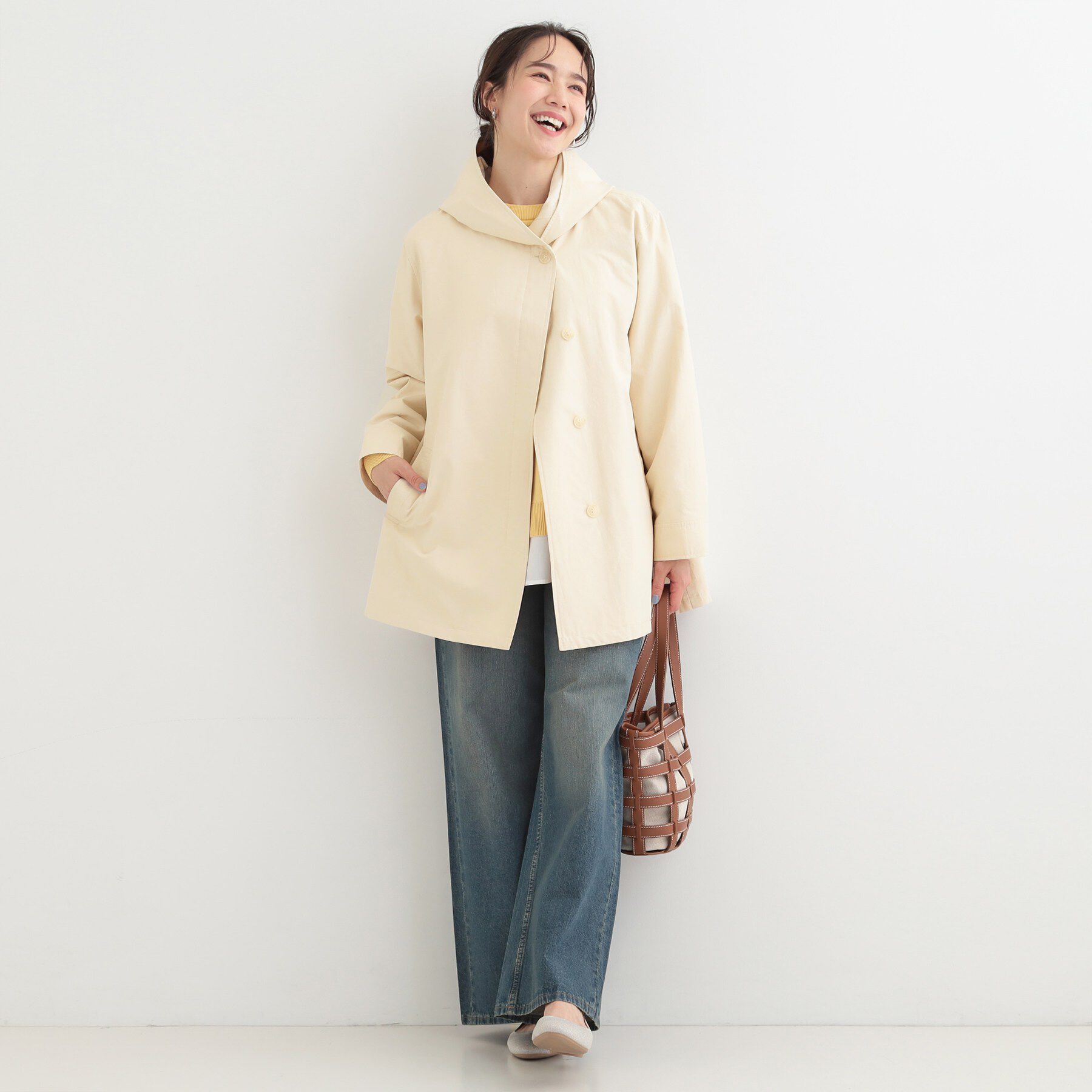 SHOO･LA･RUE「【防花粉/S-LL】ゆったり着られる 大人のテントフーディージャケット」|その他|