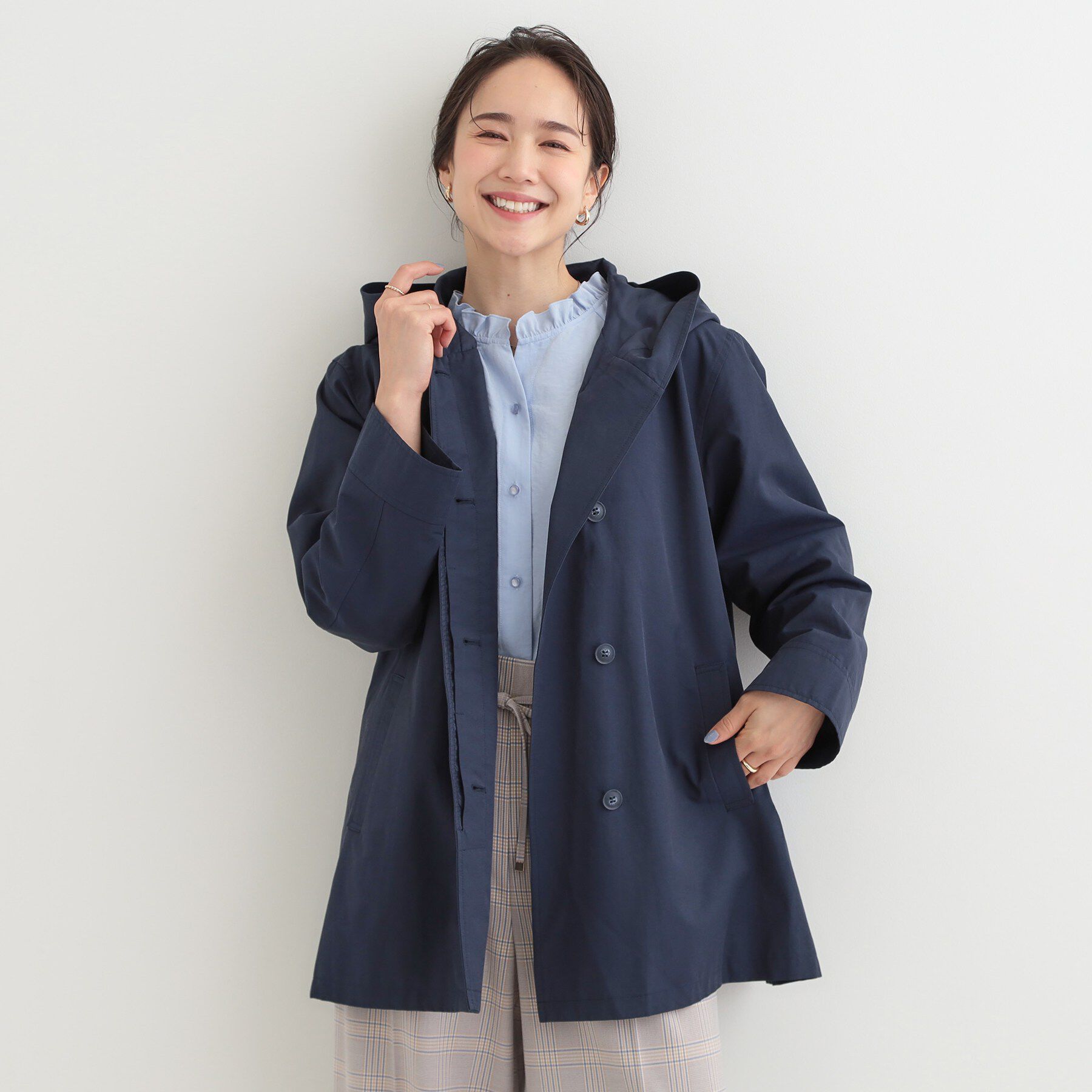 SHOO･LA･RUE「【防花粉/S-LL】ゆったり着られる 大人のテントフーディージャケット」|その他|