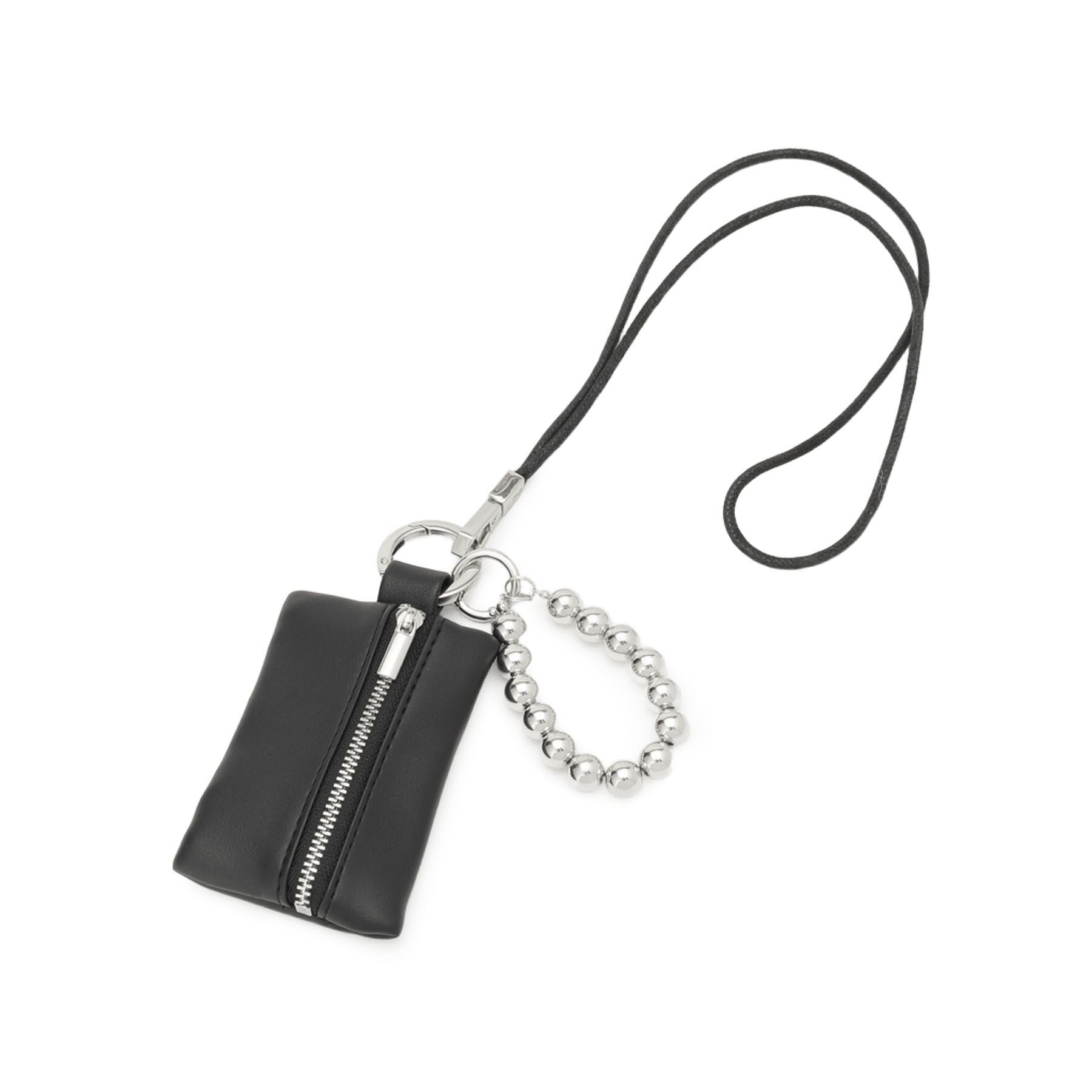 SHOO･LA･RUE「ジップポーチストラップ」|キーケース|ブラック(019)