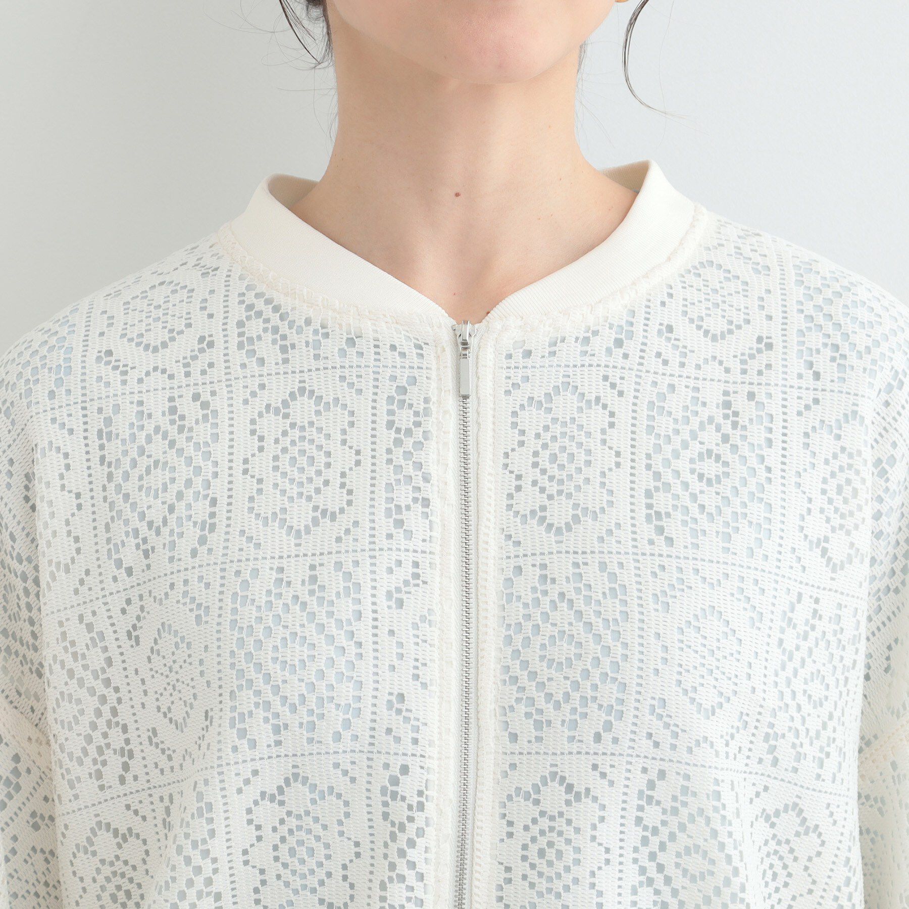 SHOO･LA･RUE「レースリブブルゾン」|ブルゾン・スタジャン|