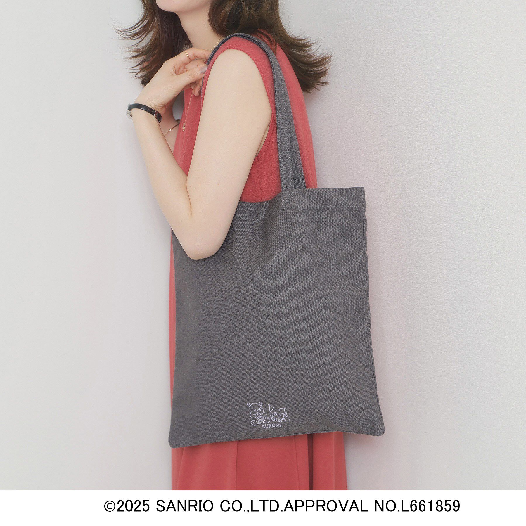 ITS&rsquo;DEMO「＜サンリオキャラクターズ＞フラットトート【A4対応】」|トートバッグ|クロミ(019)