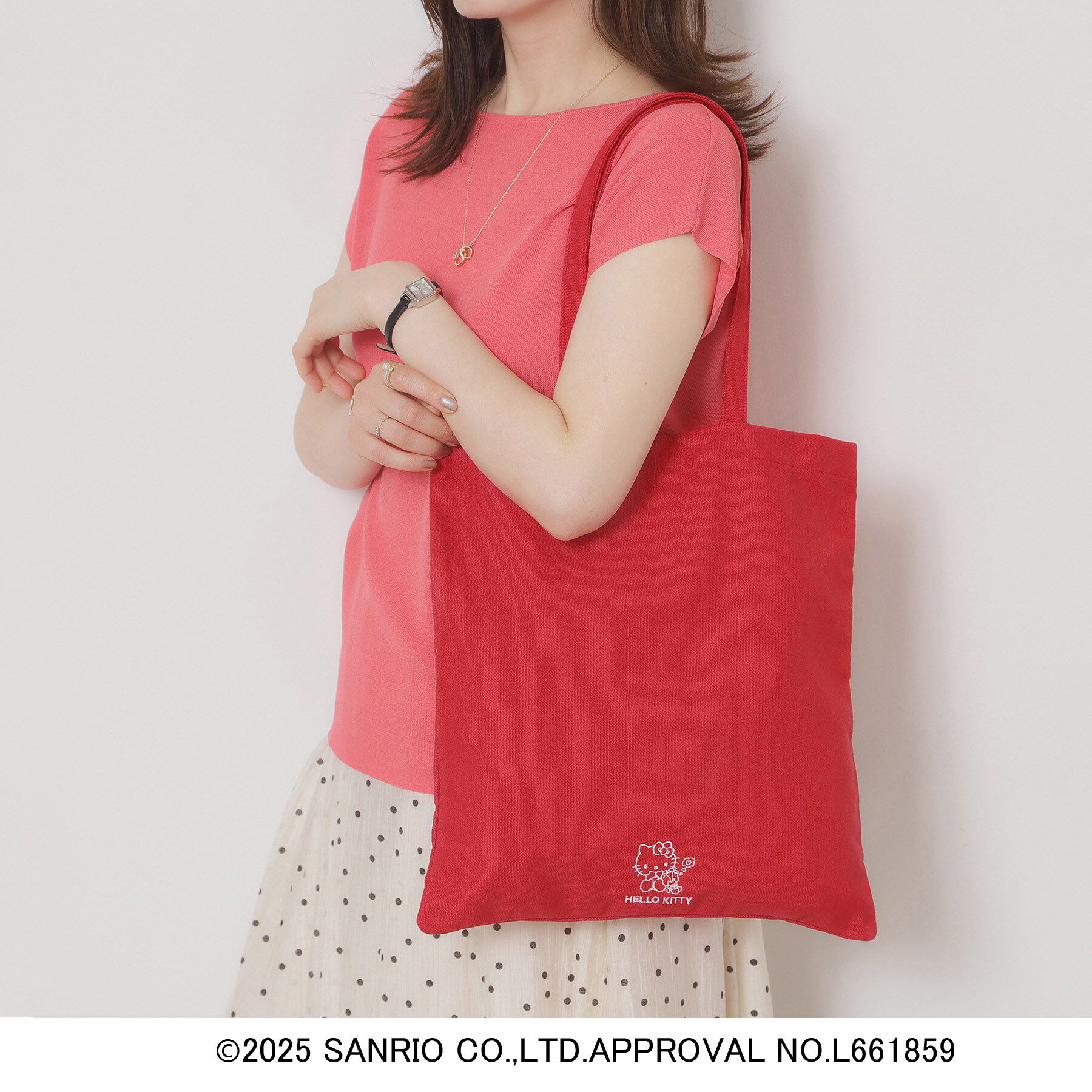 ITS&rsquo;DEMO「＜サンリオキャラクターズ＞フラットトート【A4対応】」|トートバッグ|ハローキティ(062