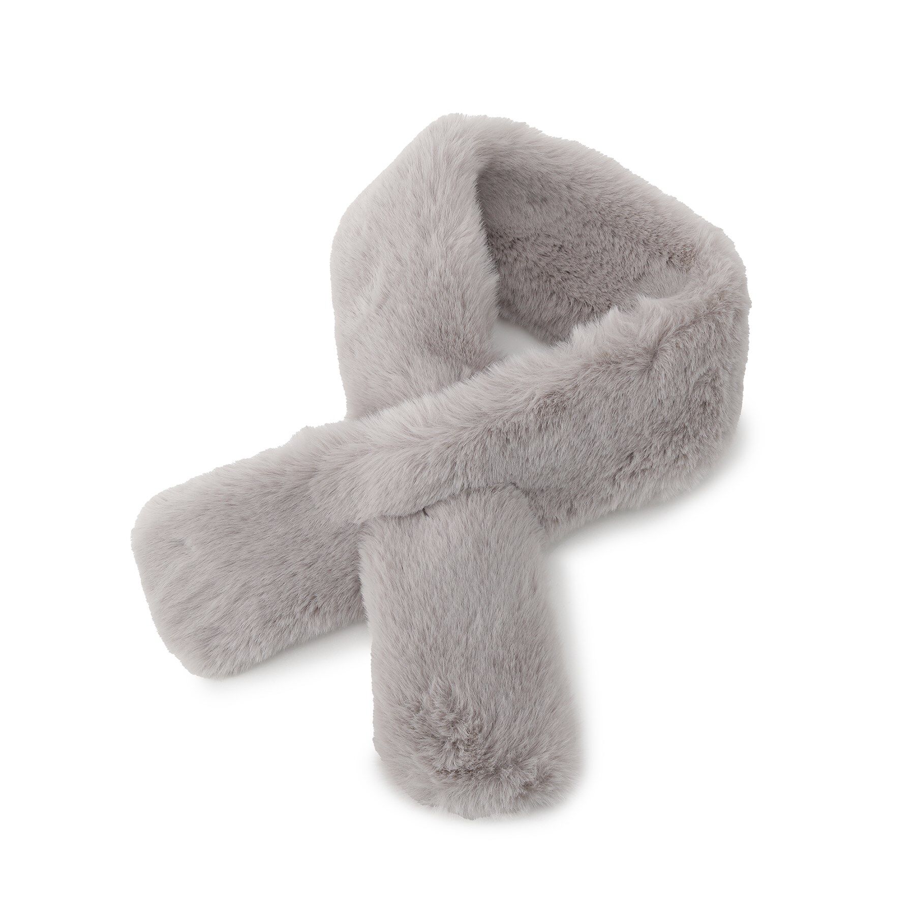 ITS&rsquo;DEMO「【6色展開】ミニファーマフラー」|ストール|ライトグレー(011