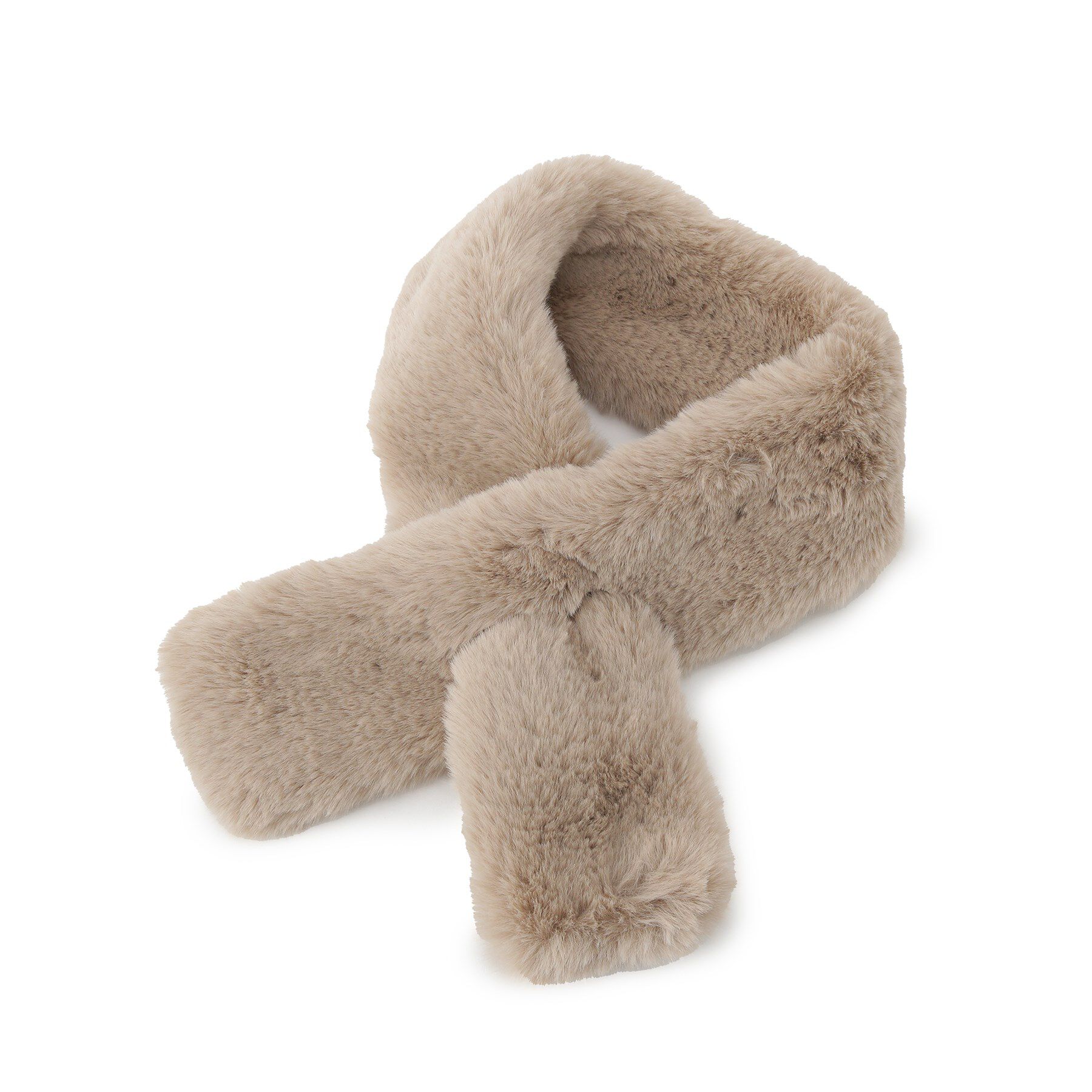 ITS&rsquo;DEMO「【6色展開】ミニファーマフラー」|ストール|ベージュ(052)