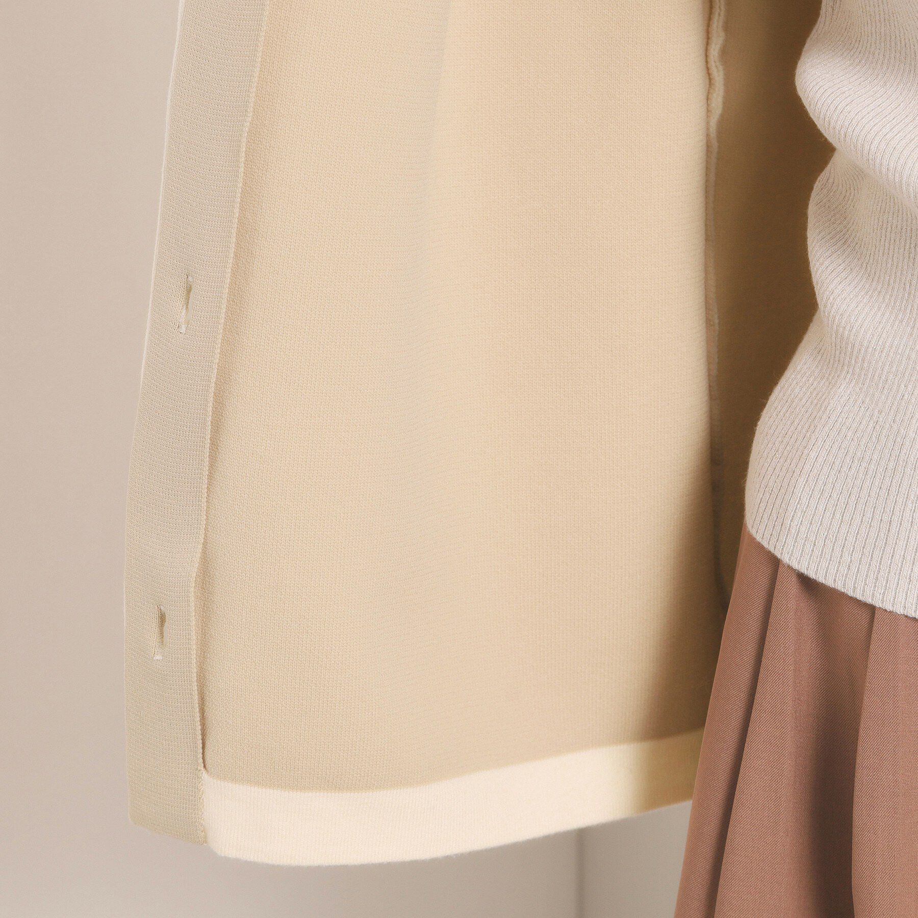 ITS&rsquo;DEMO「【手洗い可】Wフェイスニットコーディガン」|カーディガン|