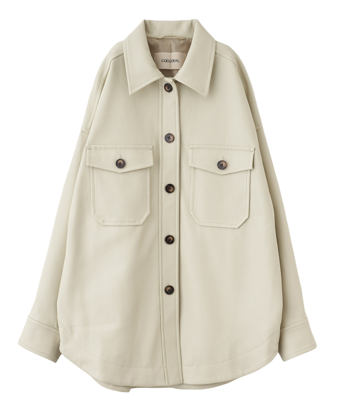 COCO DEAL「シャツライクレザーブルゾン」|ブルゾン・スタジャン|