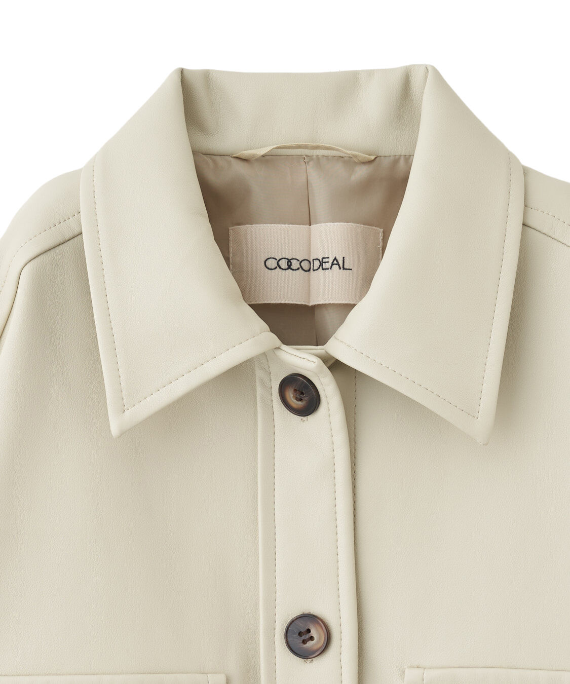 COCO DEAL「シャツライクレザーブルゾン」|ブルゾン・スタジャン|