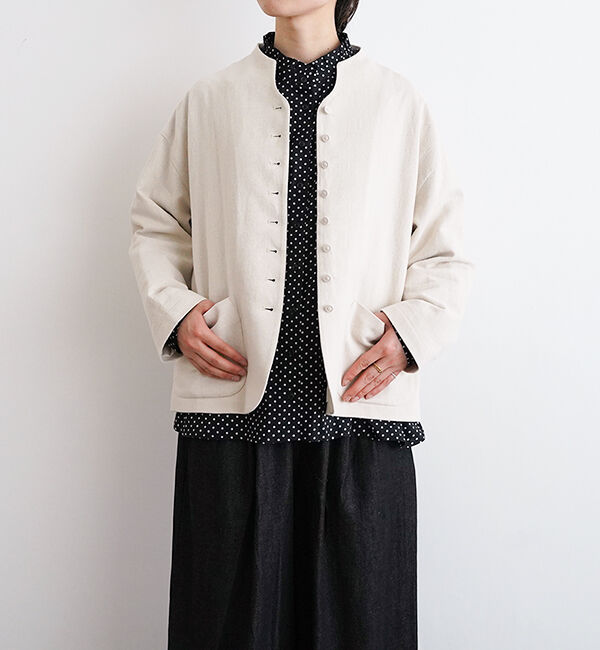 オオカミとフクロウ「オオカミとはじまりの季節に」|ノーカラージャケット|