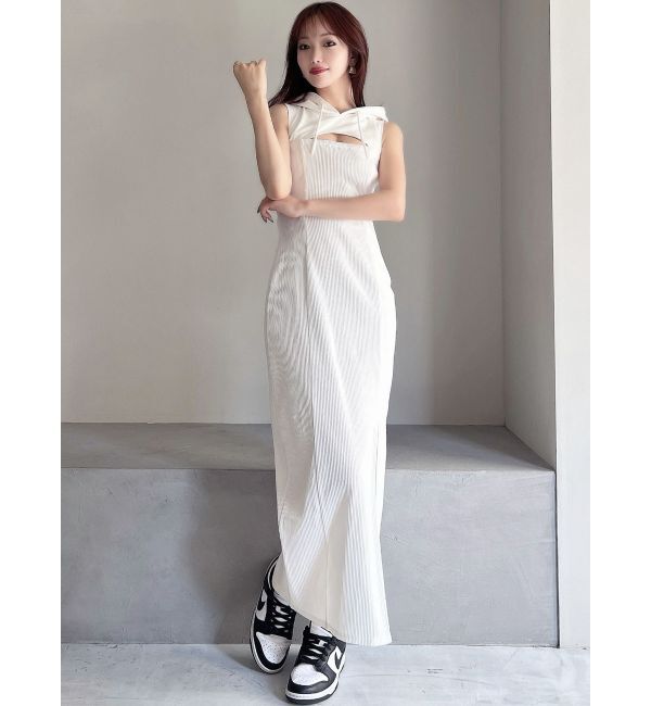 RESEXXY「カットアウトフーディワンピース」|ワンピース|