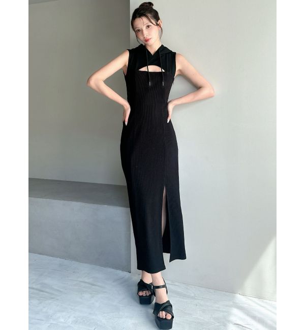 RESEXXY「カットアウトフーディワンピース」|ワンピース|