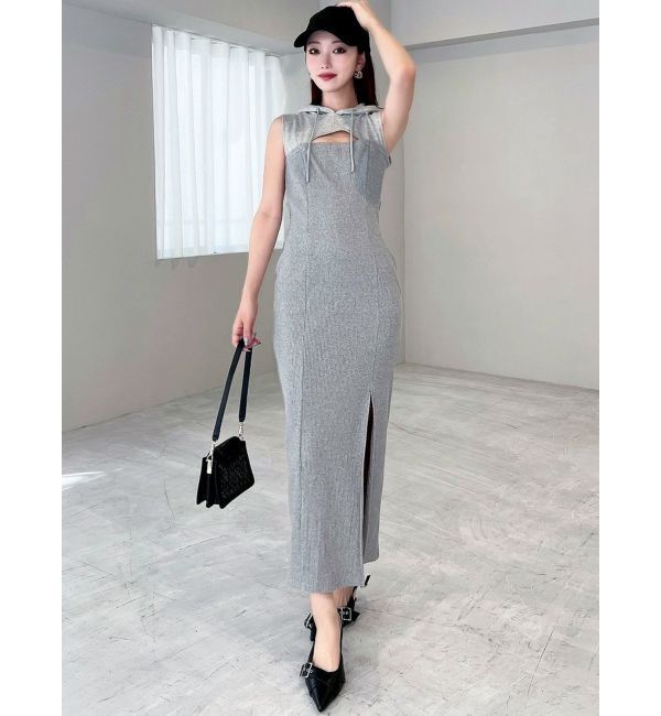 RESEXXY「カットアウトフーディワンピース」|ワンピース|