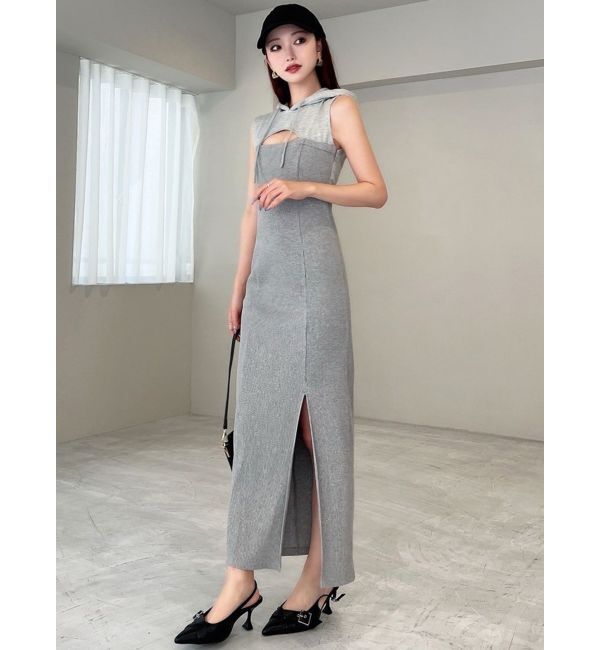 RESEXXY「カットアウトフーディワンピース」|ワンピース|