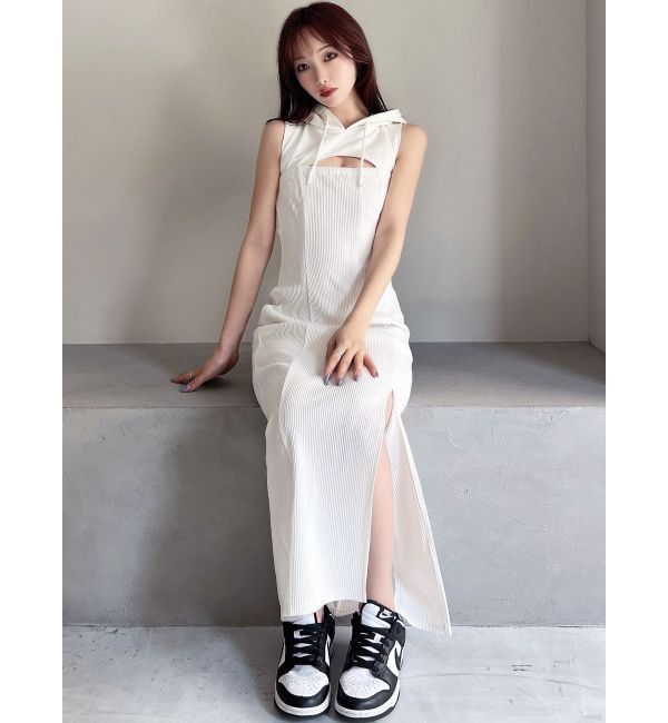 RESEXXY「カットアウトフーディワンピース」|ワンピース|