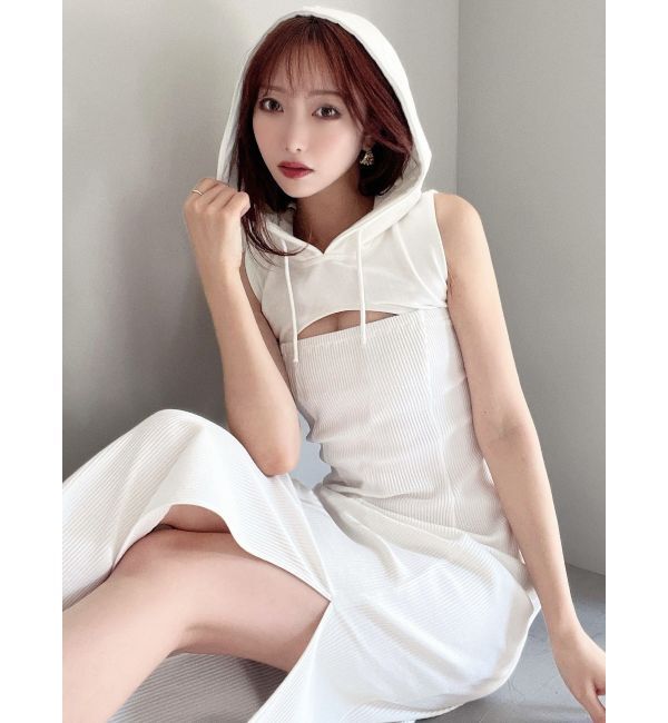 RESEXXY「カットアウトフーディワンピース」|ワンピース|