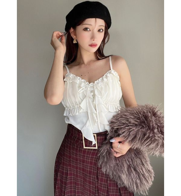 RESEXXY「バストギャザーカスケードキャミ」|キャミソール|