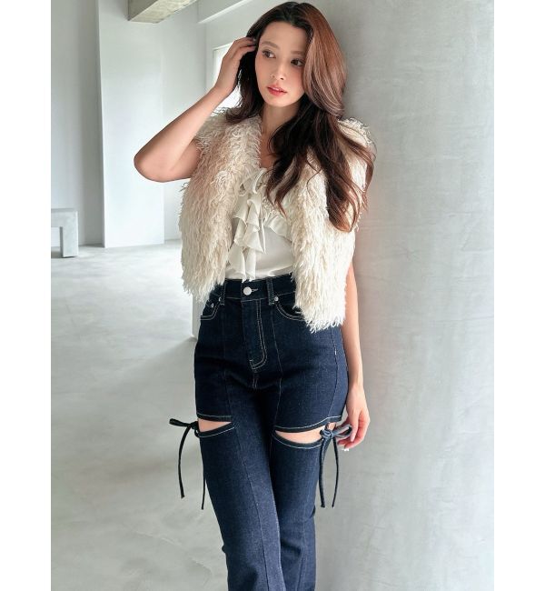 RESEXXY「バストギャザーカスケードキャミ」|キャミソール|