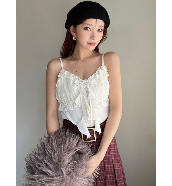 RESEXXY「バストギャザーカスケードキャミ」|キャミソール|