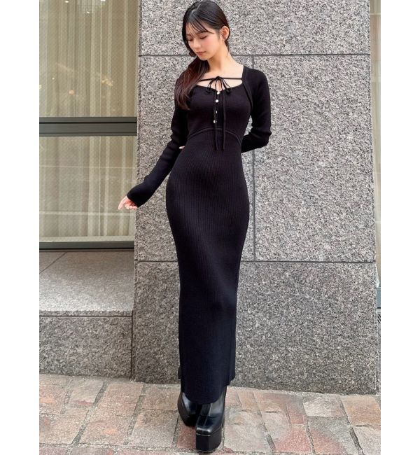 RESEXXY「リボンデザインニットワンピース」|ワンピース|