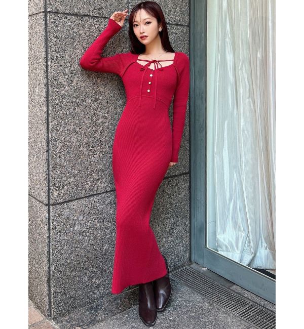 RESEXXY「リボンデザインニットワンピース」|ワンピース|