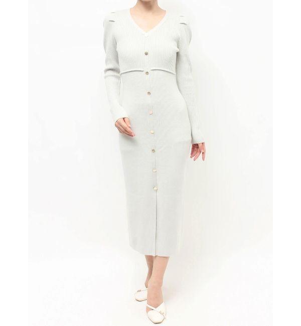 RESEXXY「ゴールドボタンタイトニットワンピース」|ワンピース|