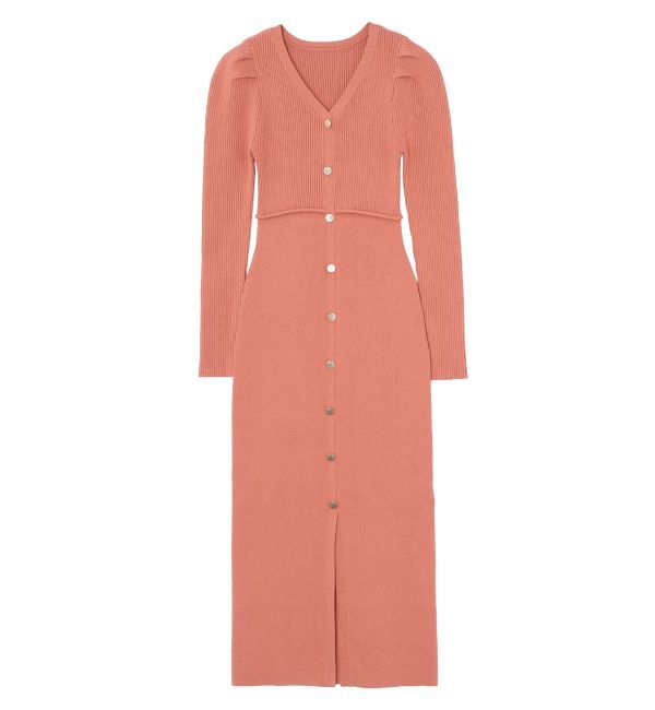 RESEXXY「ゴールドボタンタイトニットワンピース」|ワンピース|