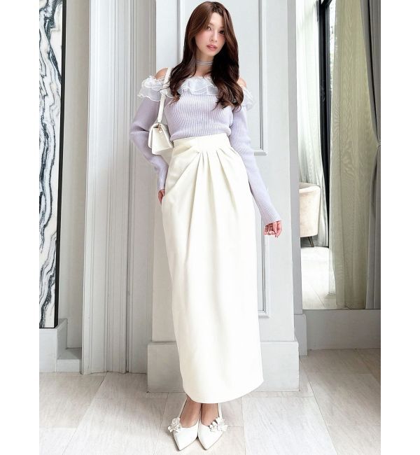 RESEXXY「シアーコンビオフショルニットトップス」|ニット・セーター|