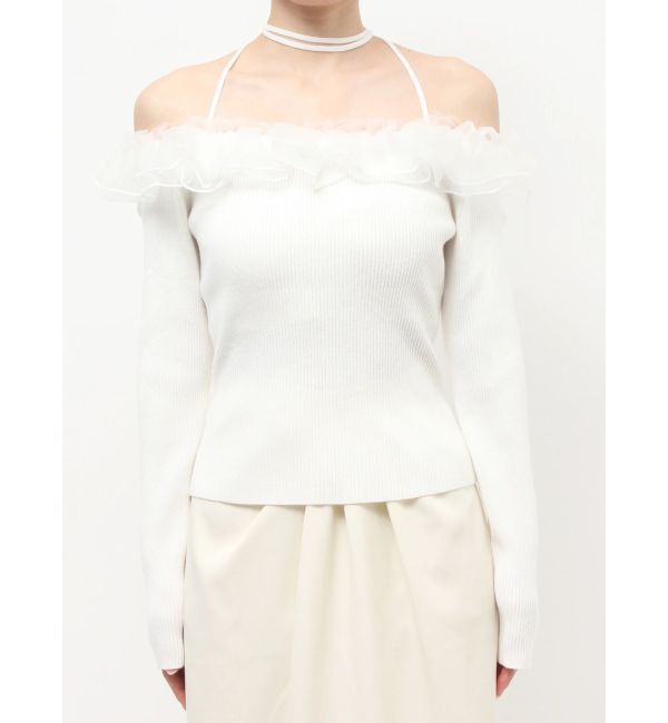 RESEXXY「シアーコンビオフショルニットトップス」|ニット・セーター|