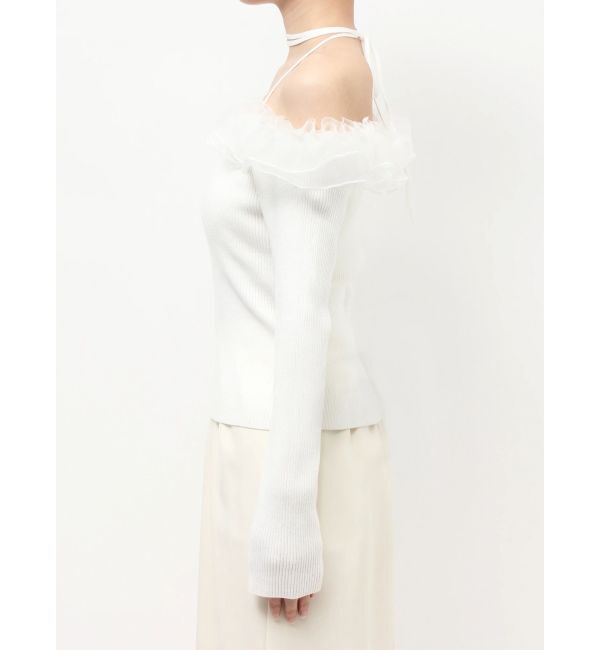 RESEXXY「シアーコンビオフショルニットトップス」|ニット・セーター|