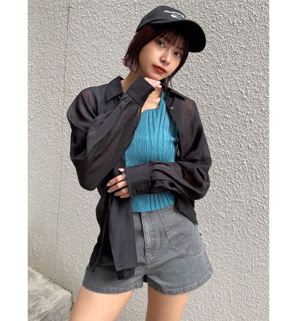 MURUA「マットシアーシャツ」|シャツ・ブラウス|