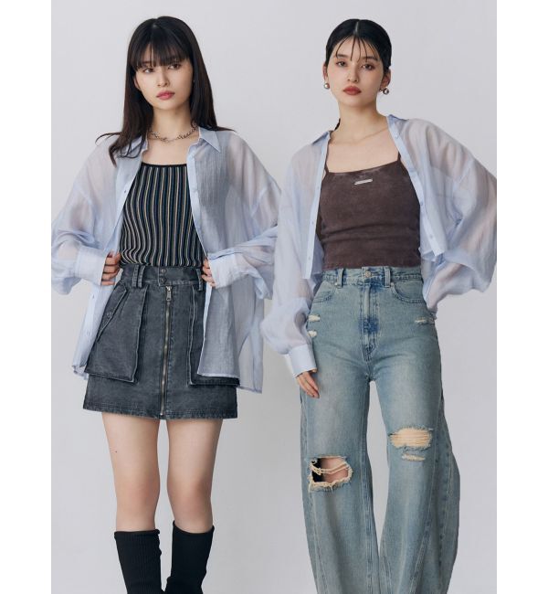 MURUA「マットシアーシャツ」|シャツ・ブラウス|