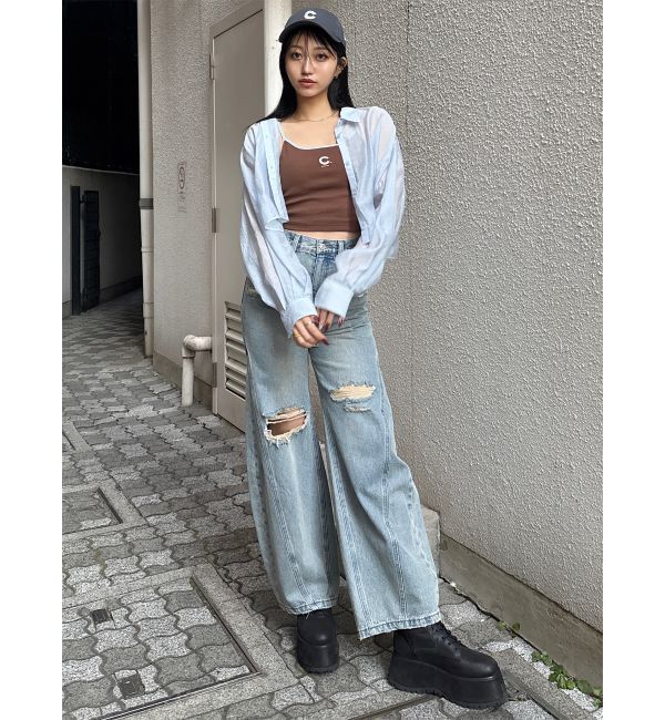 MURUA「マットシアーシャツ」|シャツ・ブラウス|