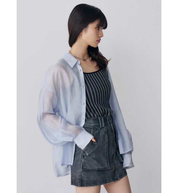 MURUA「マットシアーシャツ」|シャツ・ブラウス|