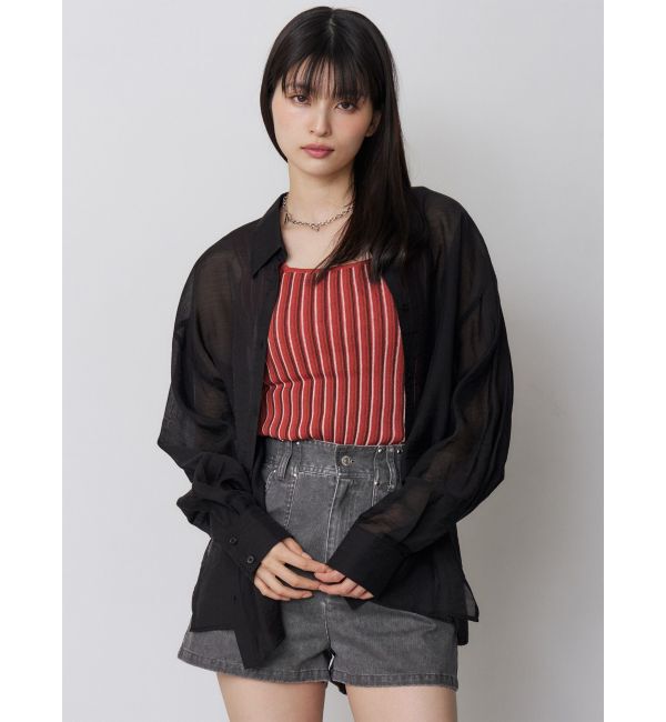 MURUA「マットシアーシャツ」|シャツ・ブラウス|