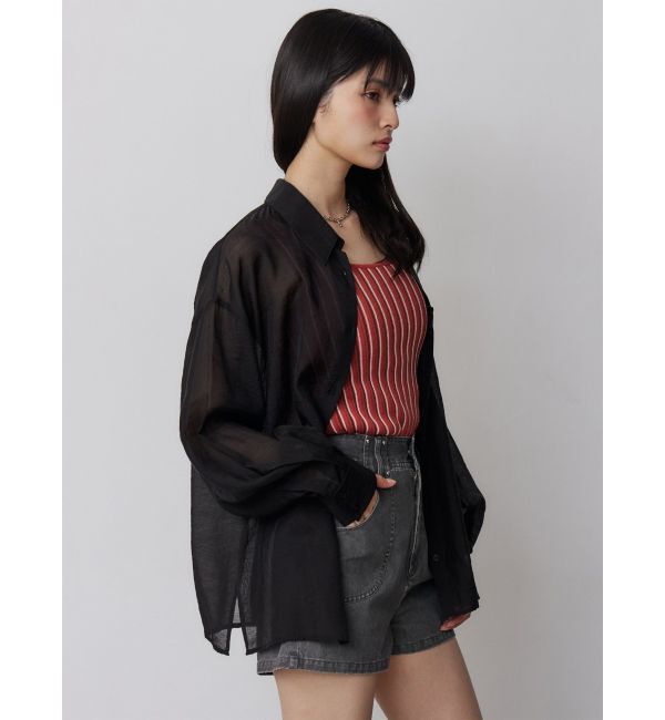 MURUA「マットシアーシャツ」|シャツ・ブラウス|