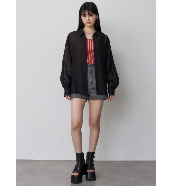 MURUA「マットシアーシャツ」|シャツ・ブラウス|