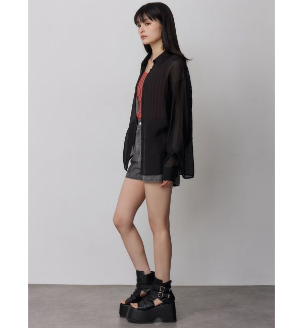 MURUA「マットシアーシャツ」|シャツ・ブラウス|