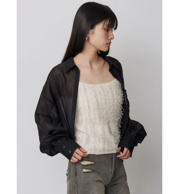 MURUA「マットシアーシャツ」|シャツ・ブラウス|