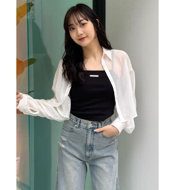 MURUA「マットシアーシャツ」|シャツ・ブラウス|