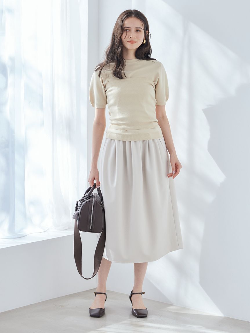 Mila Owen「コットンブレンドニットチューブトップ」|チューブトップ|